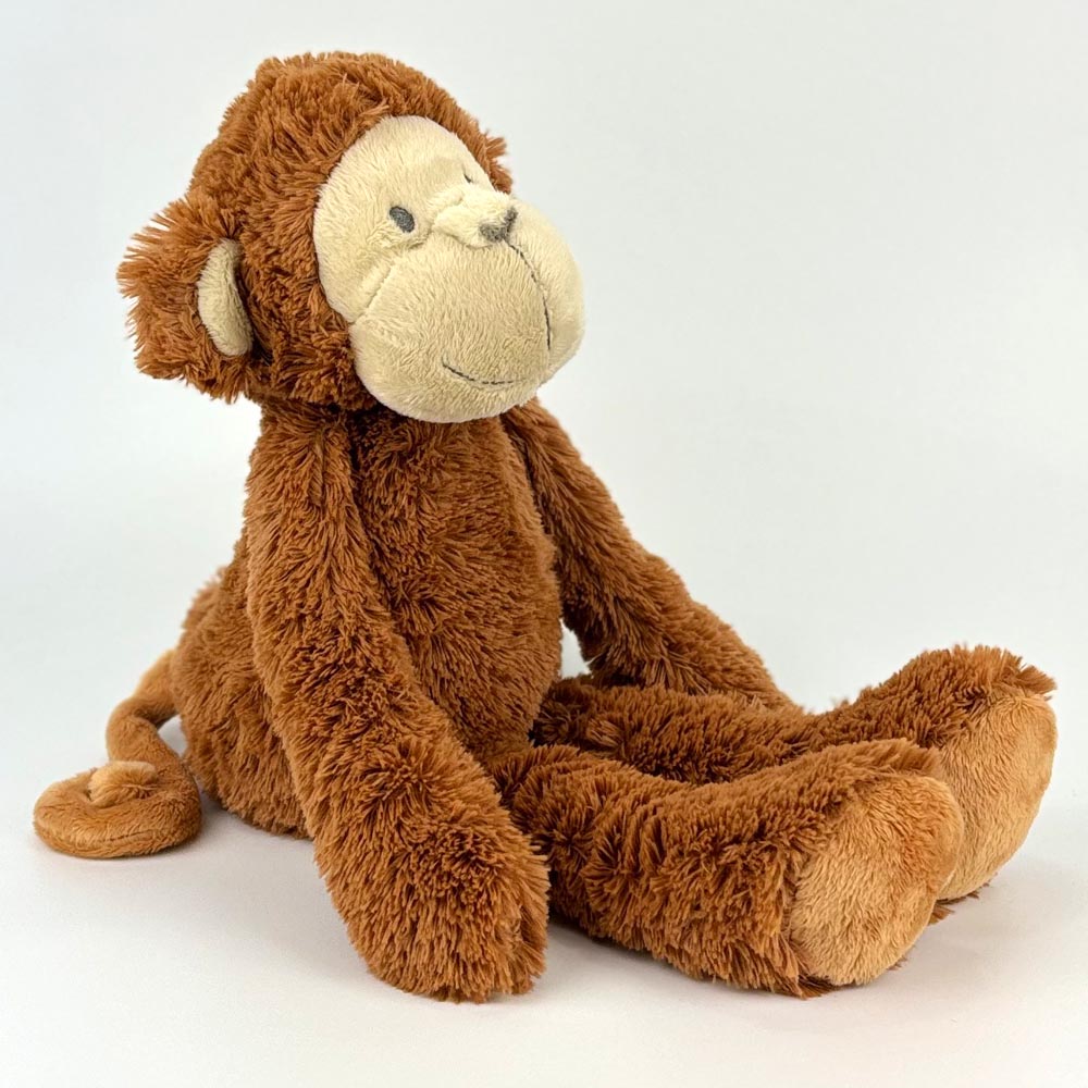Affe Stofftier mit Name und Geburtsdatum personalisiert Kuscheltier Äffchen