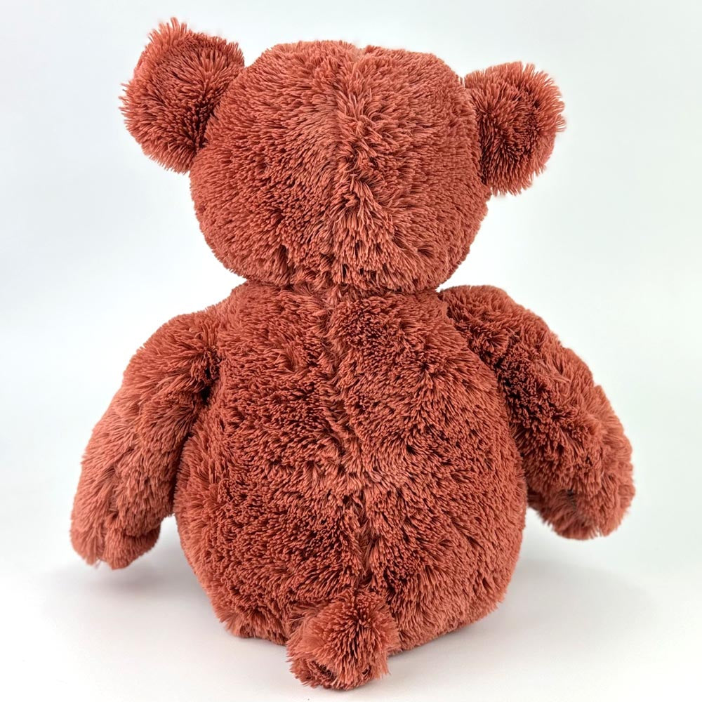 Stofftier Teddy Bär rostrot Geschenk mit Namen und Geburtsdatum personalisiert