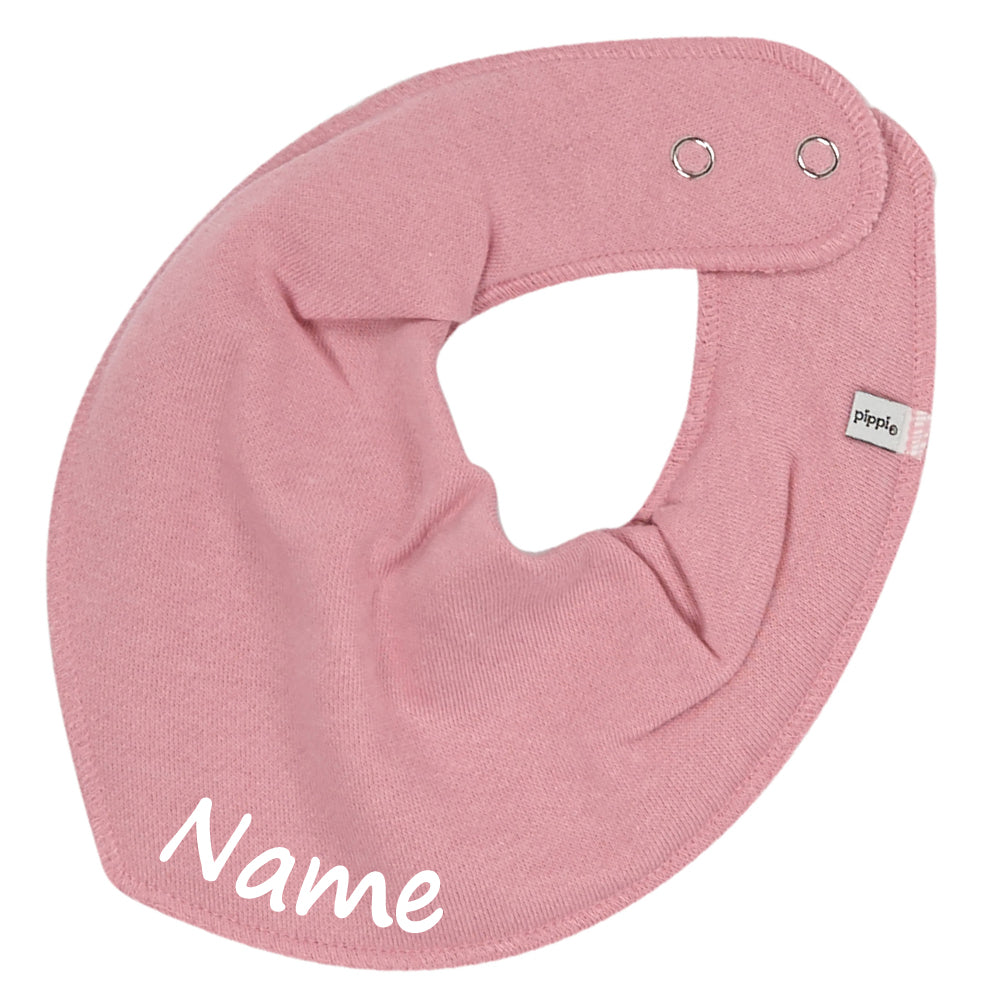 HALSTUCH mit Name oder Text personalisiert für Baby oder Kind aus Baumwolle in Einheitsgröße verschiedene Farben