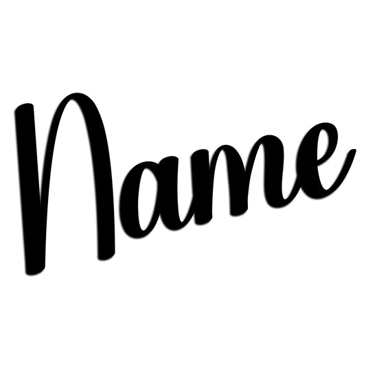 Personalisierter 3D Schriftzug individuelles Namensschild Türschild Wanddekoration Acryl verschiedene Größen und Schriftarten SCHWARZ