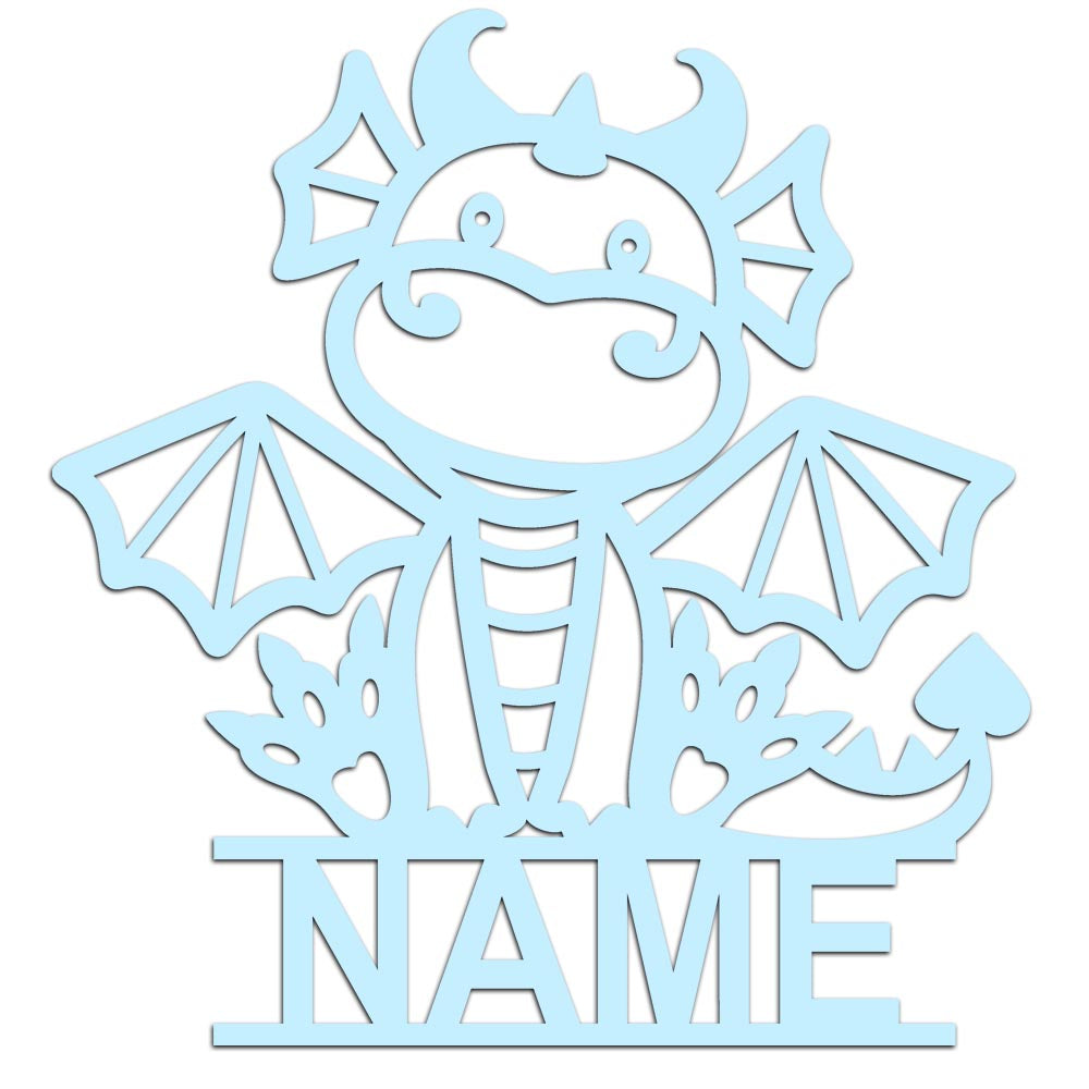 Personalisierter 3D Schriftzug individuelles Namensschild 25cm Höhe Türschild Wanddekoration Kinderzimmer Acryl Drache verschiedene Farben