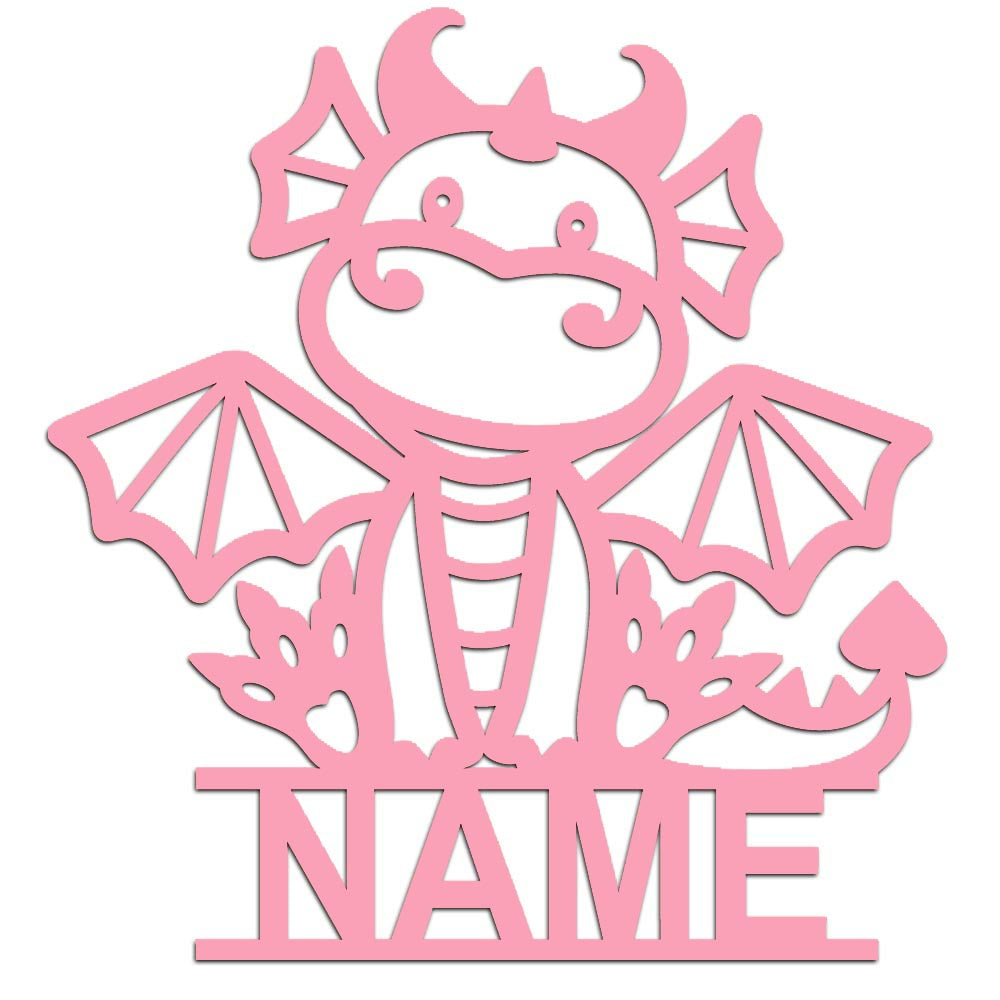 Personalisierter 3D Schriftzug individuelles Namensschild 25cm Höhe Türschild Wanddekoration Kinderzimmer Acryl Drache verschiedene Farben