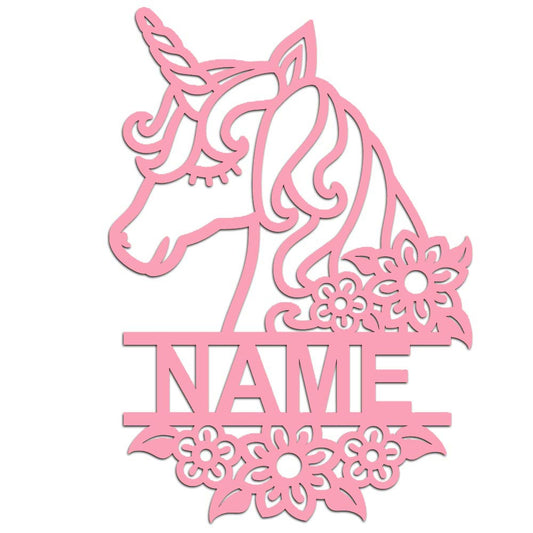 Personalisierter 3D Schriftzug individuelles Namensschild 25cm Höhe Türschild Wanddekoration Kinderzimmer Acryl Einhorn verschiedene Farben
