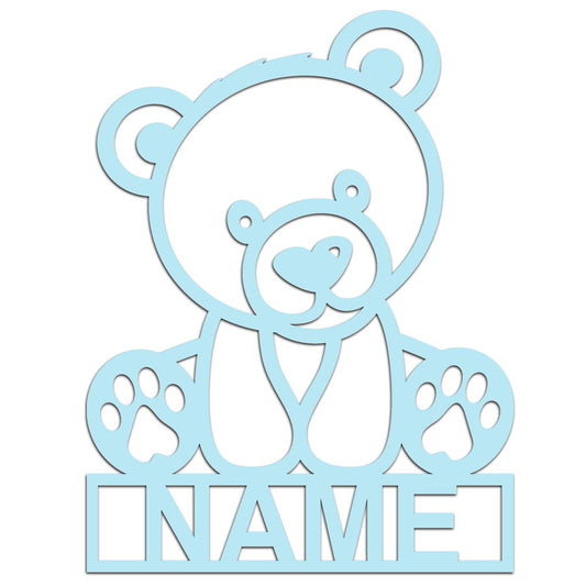 Personalisierter 3D Schriftzug individuelles Namensschild 25cm Höhe Türschild Wanddekoration Kinderzimmer Acryl Bär verschiedene Farben