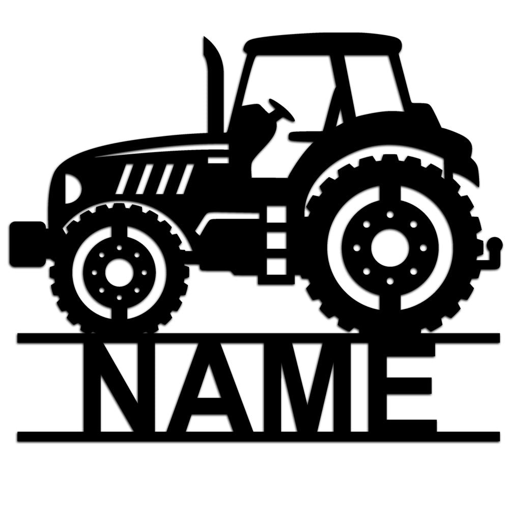 Personalisierter 3D Schriftzug individuelles Namensschild 25cm Höhe Türschild Wanddekoration Kinderzimmer Acryl Traktor verschiedene Farben