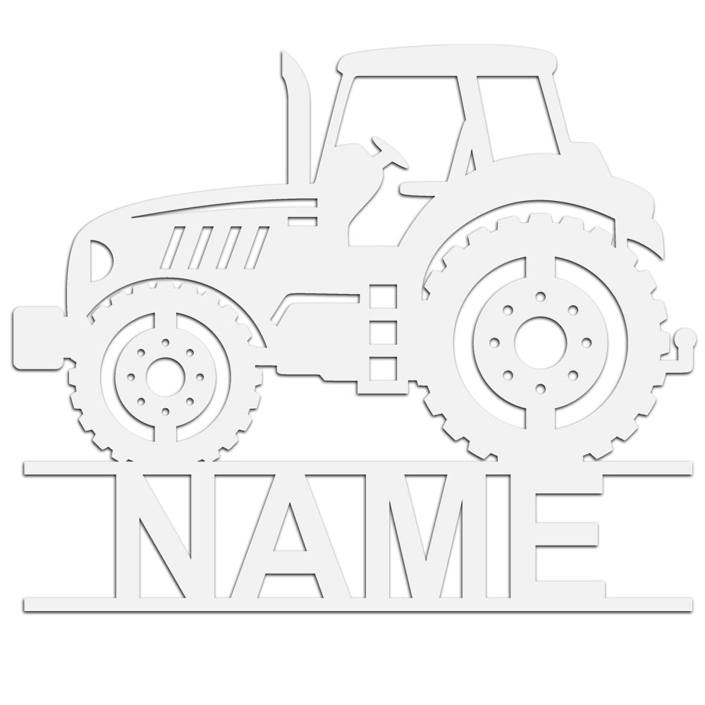 Personalisierter 3D Schriftzug individuelles Namensschild 25cm Höhe Türschild Wanddekoration Kinderzimmer Acryl Traktor verschiedene Farben