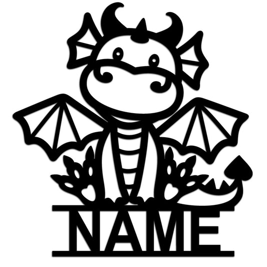 Personalisierter 3D Schriftzug individuelles Namensschild 25cm Höhe Türschild Wanddekoration Kinderzimmer Acryl Drache verschiedene Farben