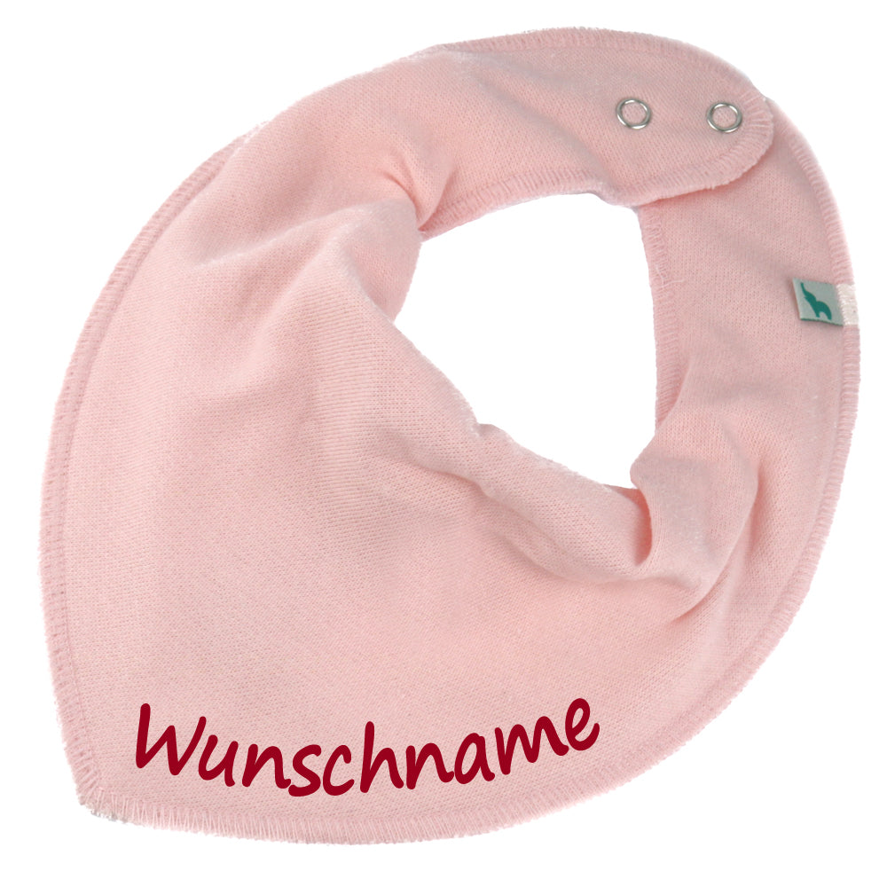 HALSTUCH mit Name oder Text personalisiert für Baby oder Kind aus Baumwolle in Einheitsgröße verschiedene Farben