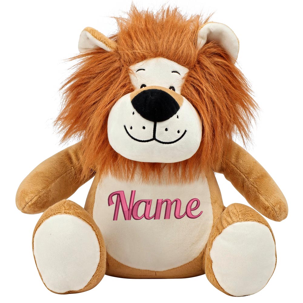 Stofftier mit Name Bestickt Kuscheltier Löwe personalisiert Name