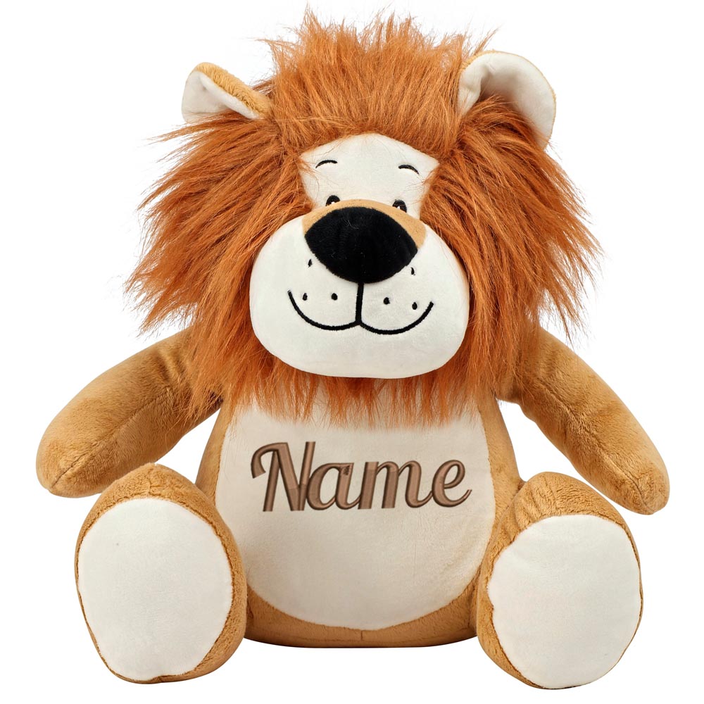 Stofftier mit Name Bestickt Kuscheltier Löwe personalisiert Name