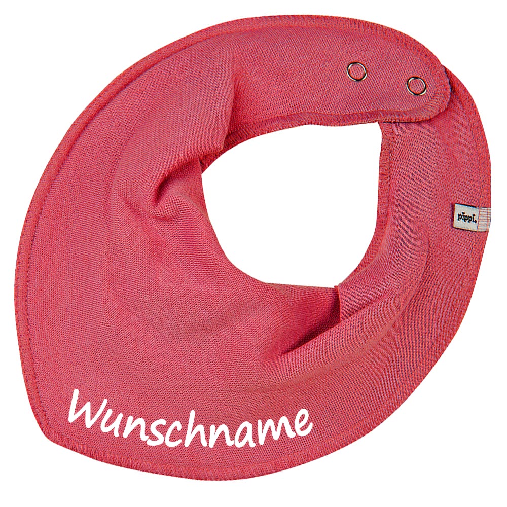 HALSTUCH mit Name oder Text personalisiert für Baby oder Kind aus Baumwolle in Einheitsgröße verschiedene Farben