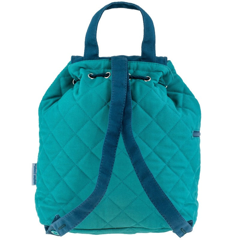 Personalisierter Rucksack für Kinder 8 Liter Kindergartenrucksack aus Baumwolle mit Namen bedruckt Motiv Krokodil