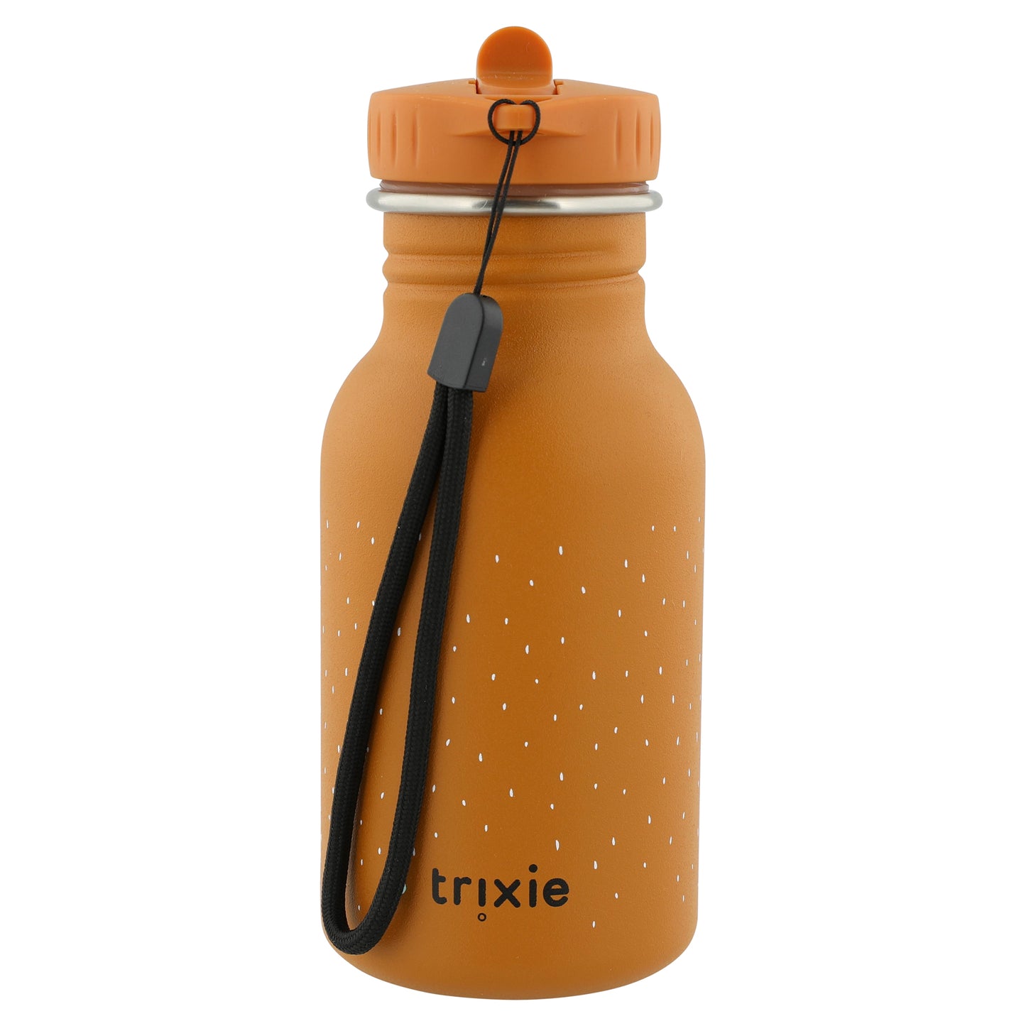 Edelstahl Trinkflasche für Kinder mit Namen graviert von Trixie ultraleicht auslaufsicher Trinkschnabel für Kinder ab 3 Jahren Fuchs