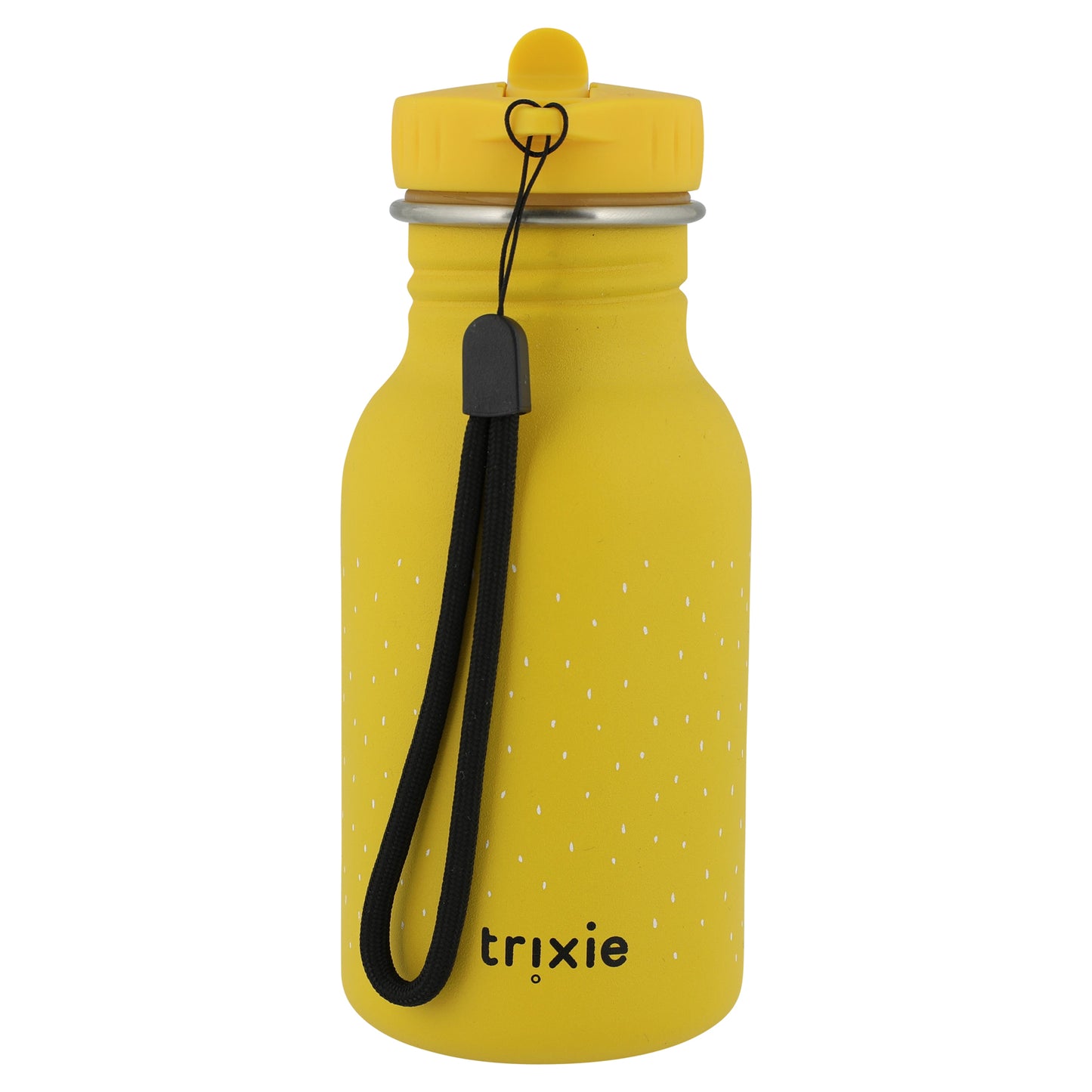 Edelstahl Trinkflasche für Kinder mit Namen graviert von Trixie ultraleicht auslaufsicher Trinkschnabel für Kinder ab 3 Jahren Löwe