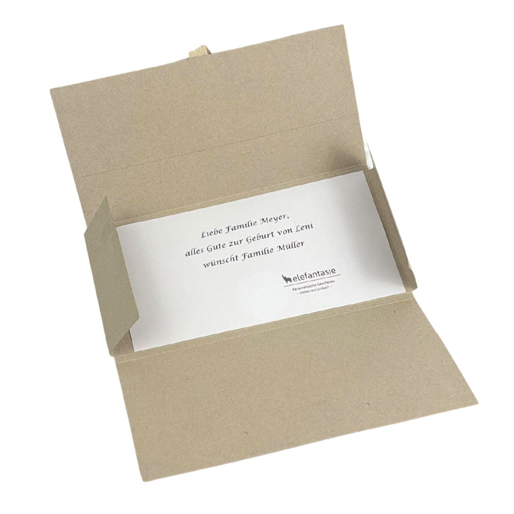 Geschenknachricht in Umschlag