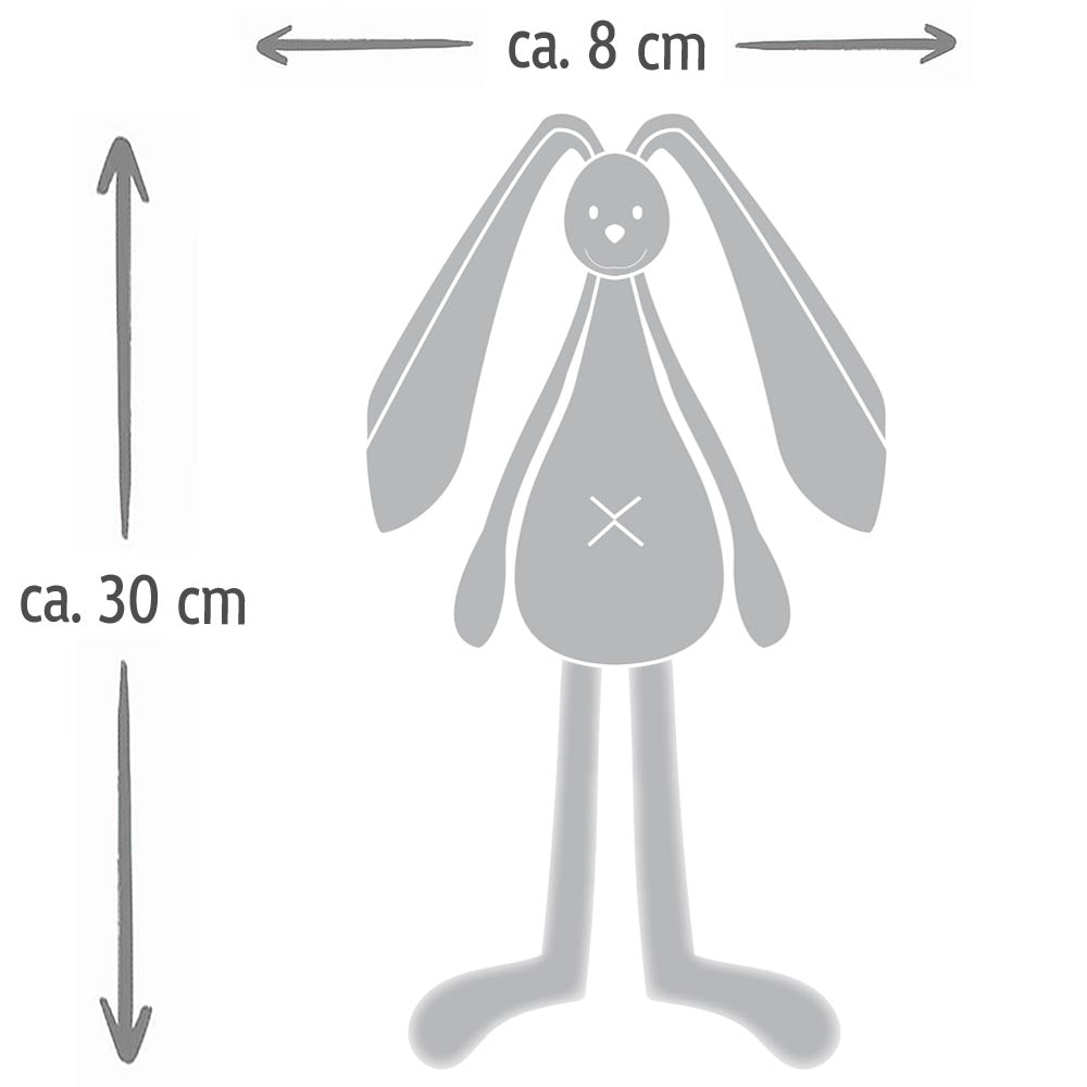 Stofftier Hase mit Namen und Geburtsdatum personalisiert Geschenk mint