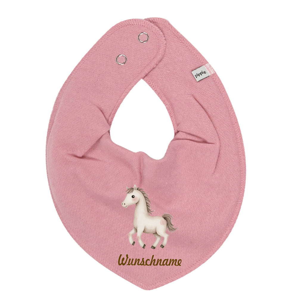 Personalisiertes HALSTUCH für Baby oder Kind aus Baumwolle in Einheitsgröße mit Motiv Bauernhoftiere und Wunschname bedruckt