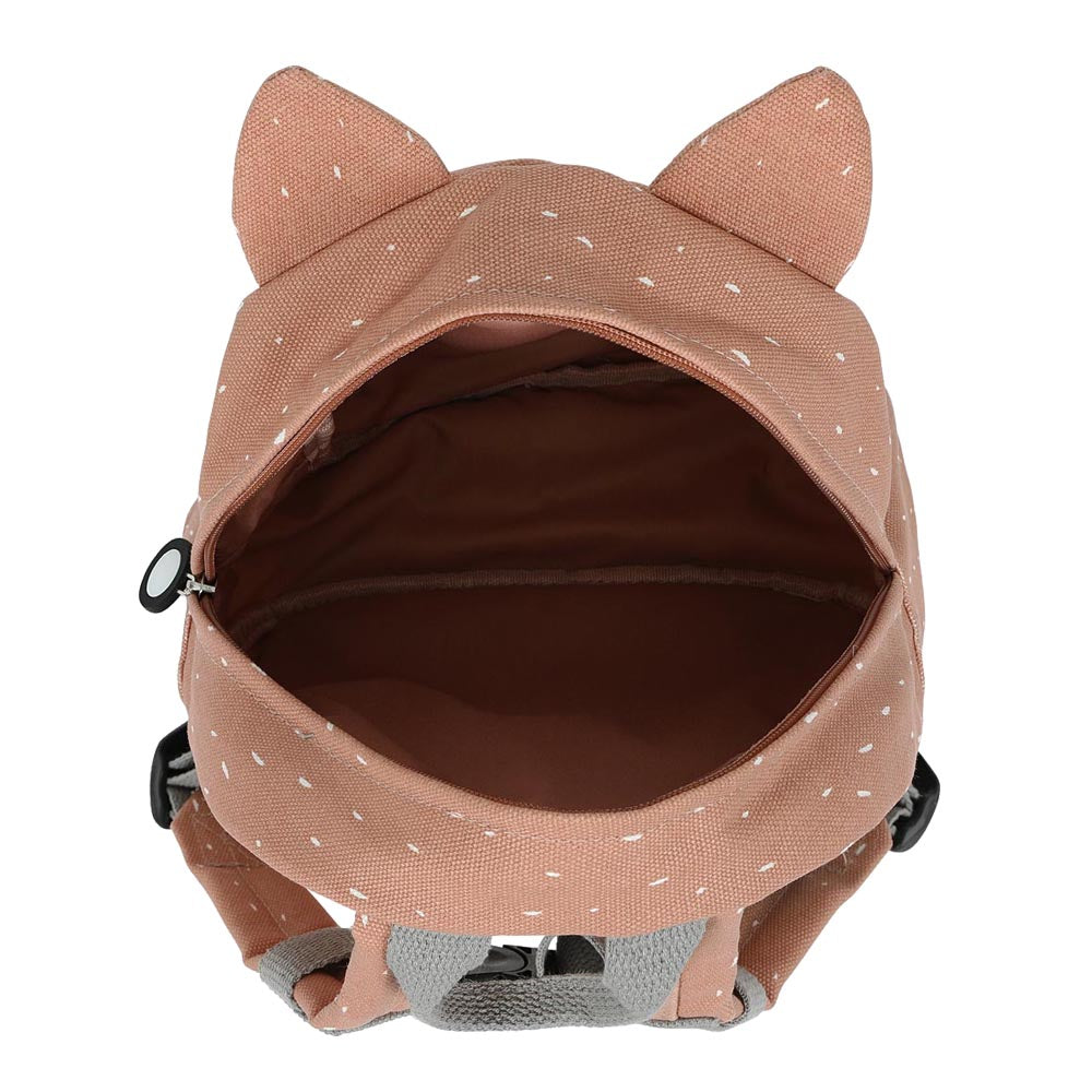 Personalisierter Kinderrucksack von Trixie mit Name für Kindergarten und Kita Motiv Katze altrosa