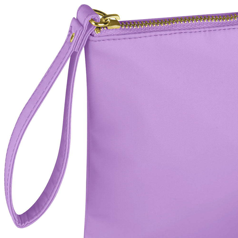 Kosmetiktasche aus Nylon mit Name Bedruckt personalisierte Schminktasche für Handtasche Beautybag Accessoire Tasche flieder