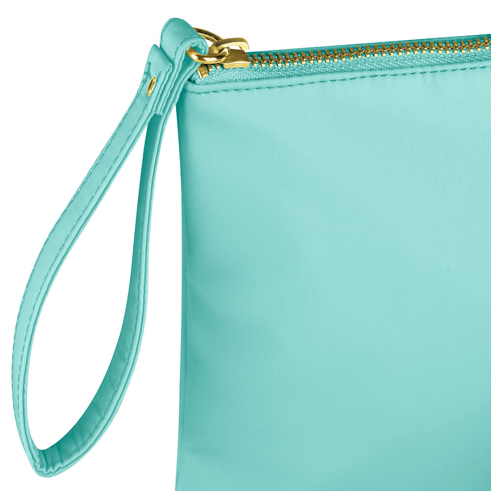 Kosmetiktasche aus Nylon mit Name Bedruckt personalisierte Schminktasche für Handtasche Beautybag Accessoire Tasche mint