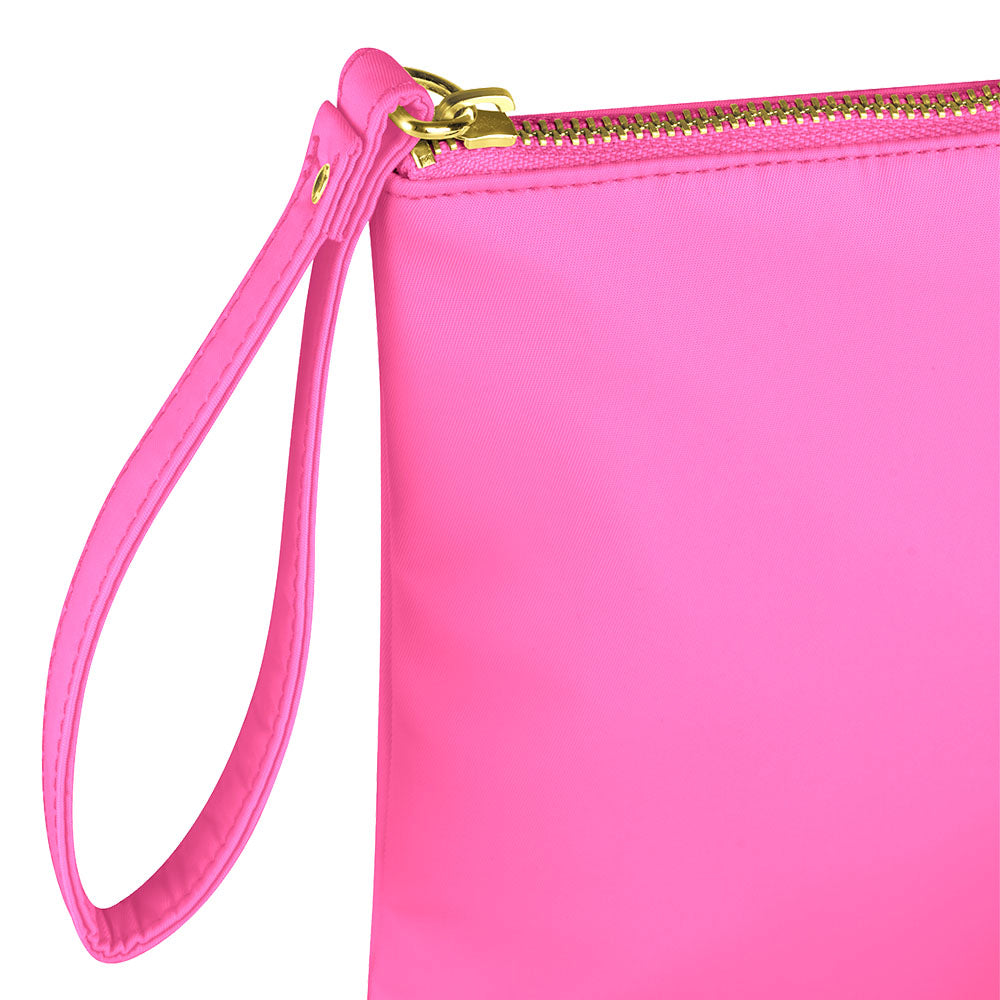 Kosmetiktasche aus Nylon mit Name Bedruckt personalisierte Schminktasche für Handtasche Beautybag Accessoire Tasche pink