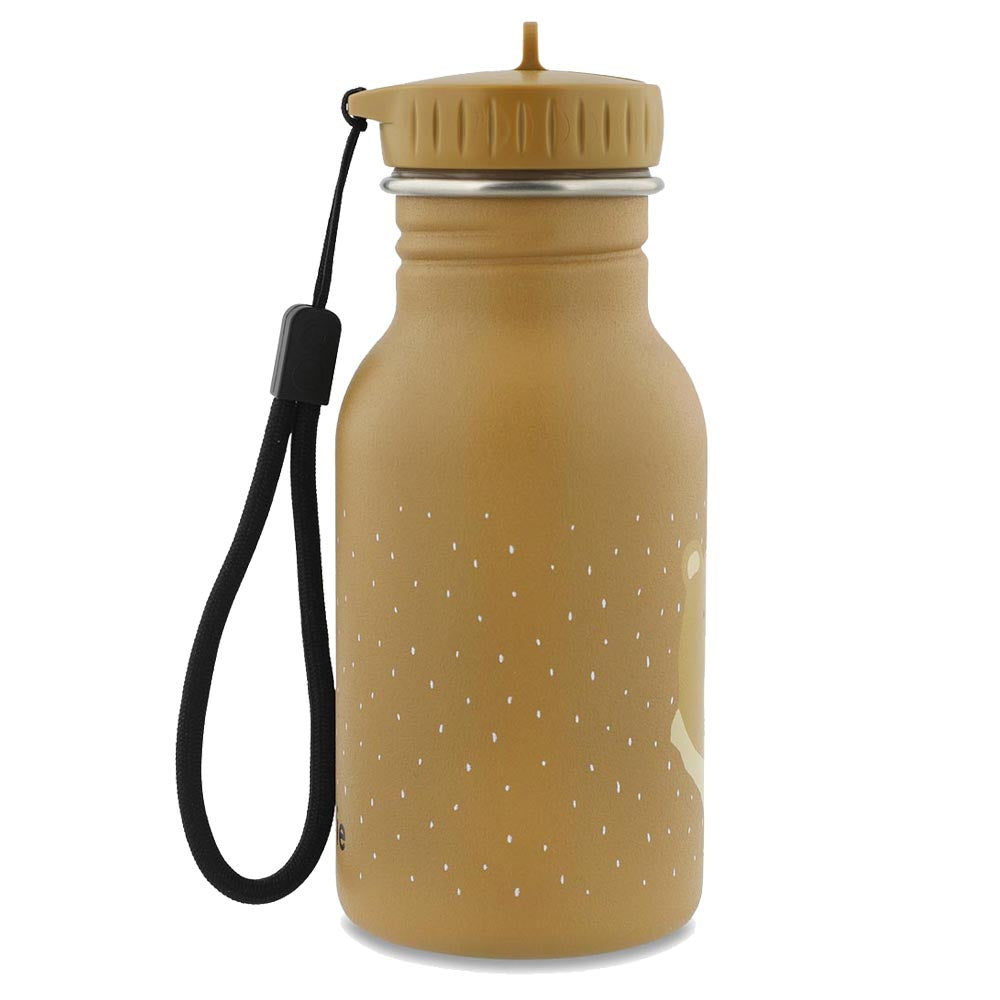 Edelstahl Trinkflasche für Kinder mit Namen graviert von Trixie ultraleicht auslaufsicher Trinkschnabel für Kinder ab 3 Jahren Bär