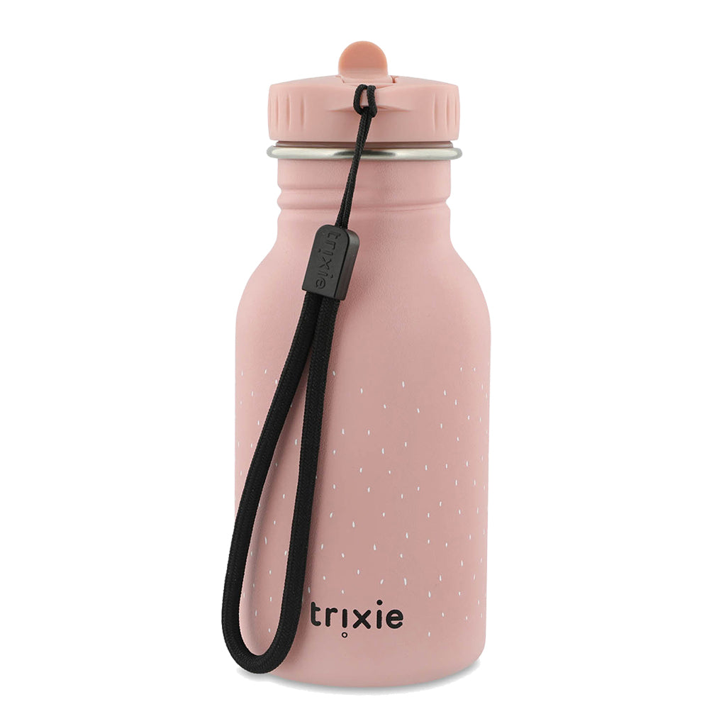 Edelstahl Trinkflasche für Kinder mit Namen graviert von Trixie ultraleicht auslaufsicher Trinkschnabel für Kinder ab 3 Jahren Schmetterling