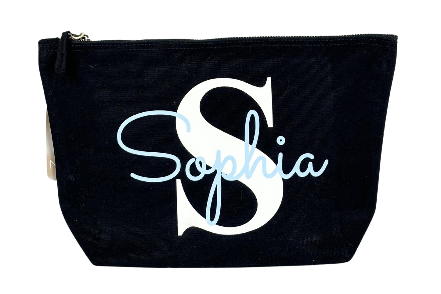 Kosmetiktasche mit Name Bedruckt personalisierte Schminktasche für Handtasche Beautybag Accessoire Tasche Schwarz