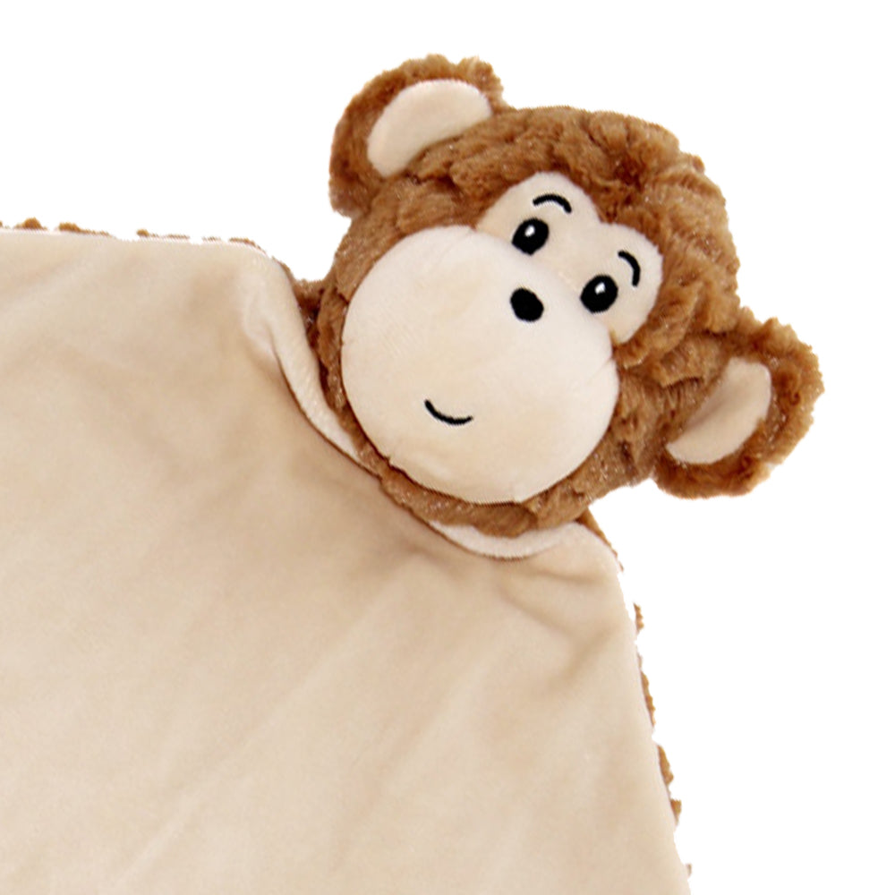 Personalisiertes Schnuffeltuch weiches Kuscheltuch mit Name Bestickt Schnuffeltier Schlafhilfe Tröster Geschenk zur Geburt Äffchen