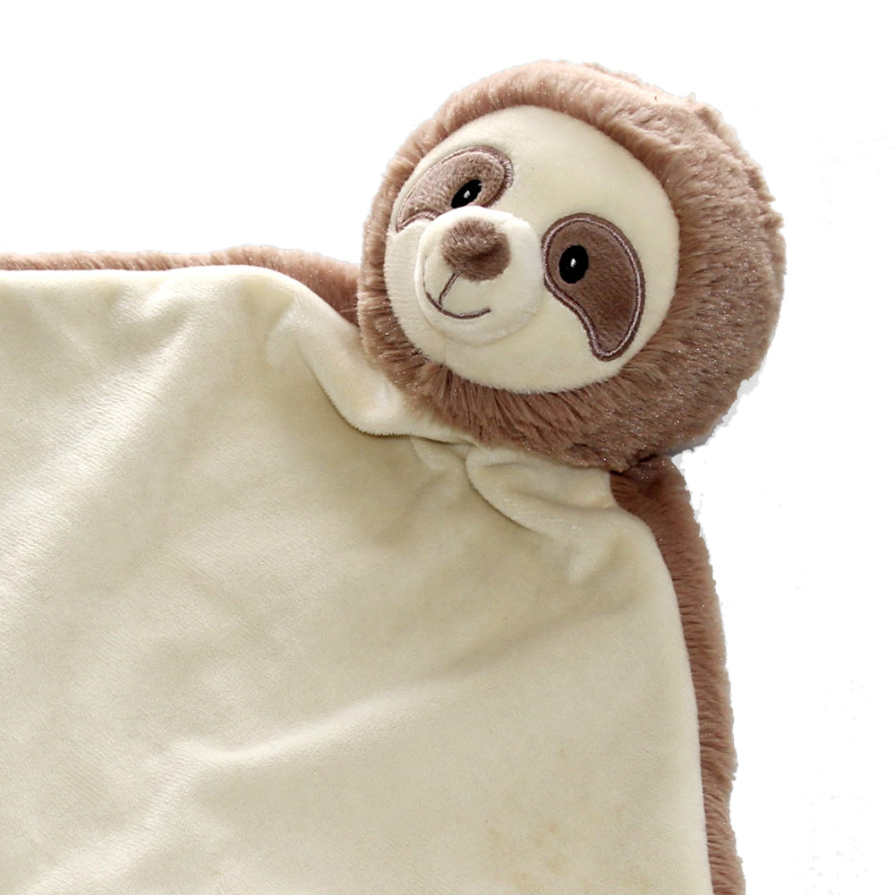 Personalisiertes Schnuffeltuch weiches Kuscheltuch mit Name Bestickt Schnuffeltier Schlafhilfe Tröster Geschenk zur Geburt Faultier