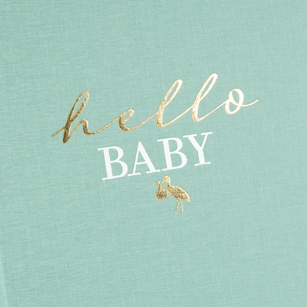 Babyalbum Mein Erstes Jahr personalisiert mit Name Babytagebuch 44 Seiten Hardcover Leineneinband mint