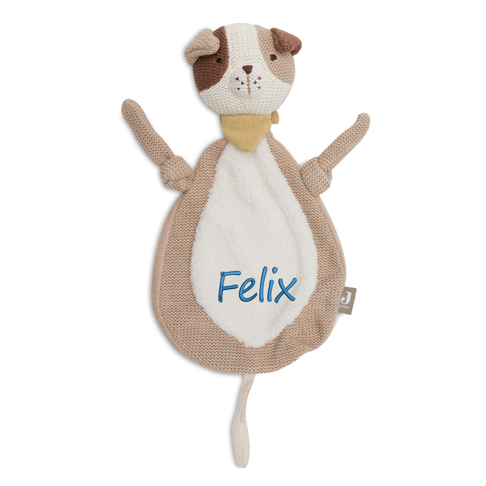 Schnuffeltuch mit Name Bestickt Kuscheltuch personalisiert Hund Geschenk zur Geburt