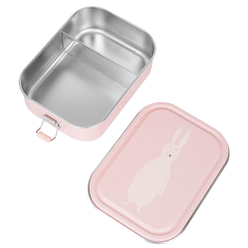 Edelstahl Brotdose für Kinder mit Namen graviert von Trixie Lunchbox ultraleicht mit Tiermotiv für Kinder ab 3 Jahren Hase