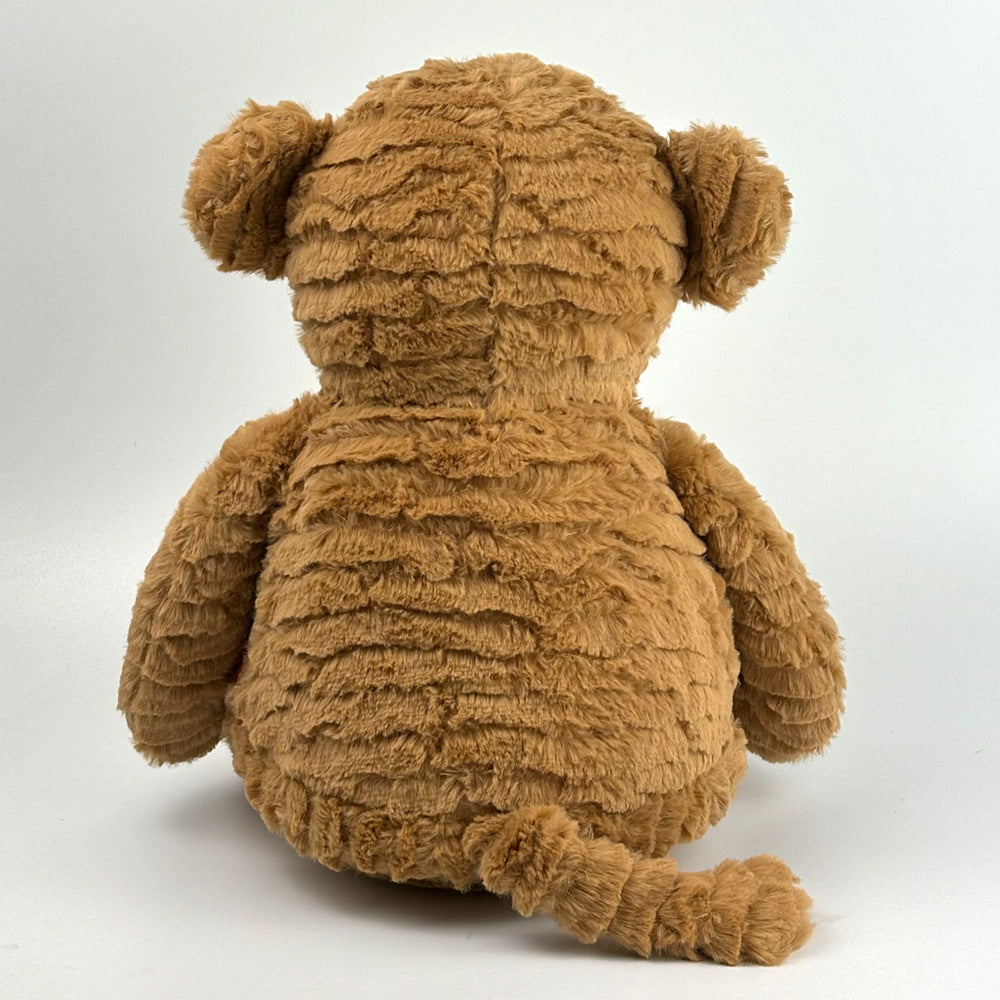 Personalisiertes Stofftier AFFE Kuscheltier Bestickt Plüschtier zur Geburt Stickmotiv Name und Datum