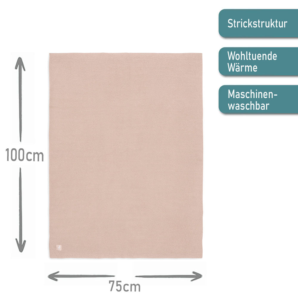 Personalisierte Strickdecke für Babys, mit Wunschname Bestickt, Kuscheldecke 75x100 cm verschiedene Farben