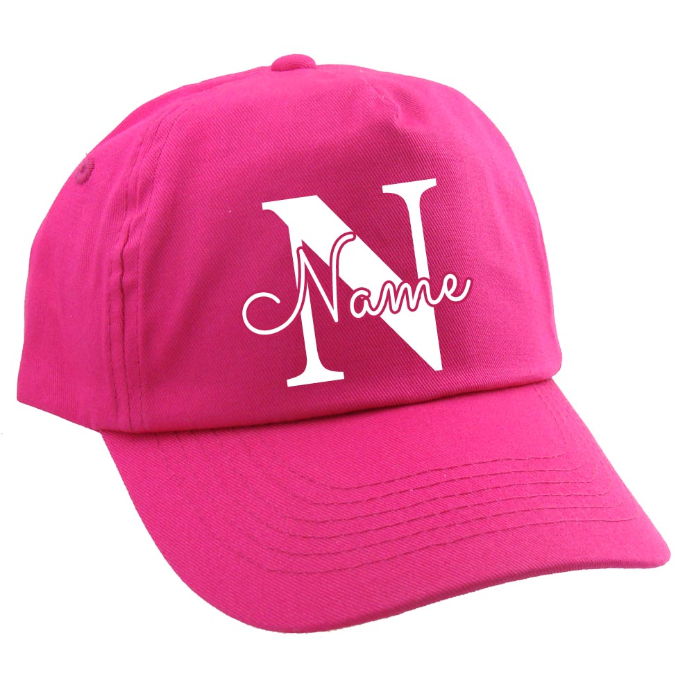Personalisierte Cap BUCHSTABE für Kinder Baseball Kappe mit Name bedruckt verschiedene Farben