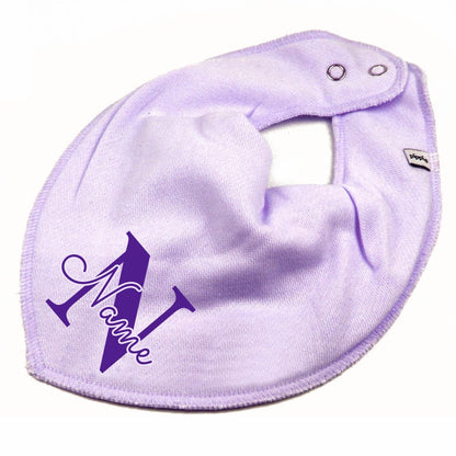 HALSTUCH Buchstabe mit Name oder Text personalisiert für Baby oder Kind aus Baumwolle in Einheitsgröße verschiedene Farben