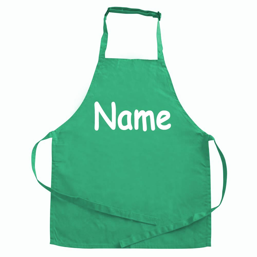 Personalisierte Schürze mit NAME bedruckt Kochschürze zum Backen, Kochen, Malen für Kinder und Erwachsene