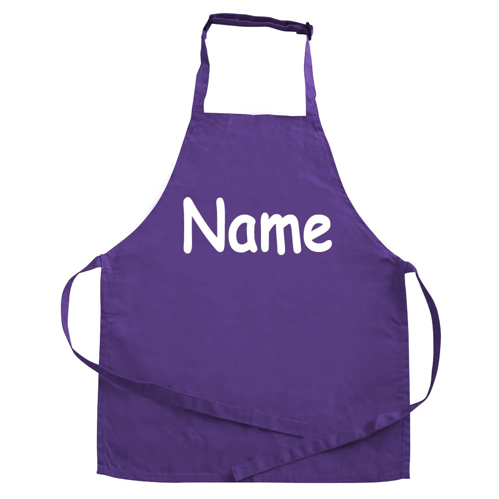 Personalisierte Schürze mit NAME bedruckt Kochschürze zum Backen, Kochen, Malen für Kinder und Erwachsene