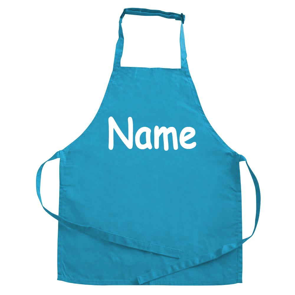 Personalisierte Schürze mit NAME bedruckt Kochschürze zum Backen, Kochen, Malen für Kinder und Erwachsene