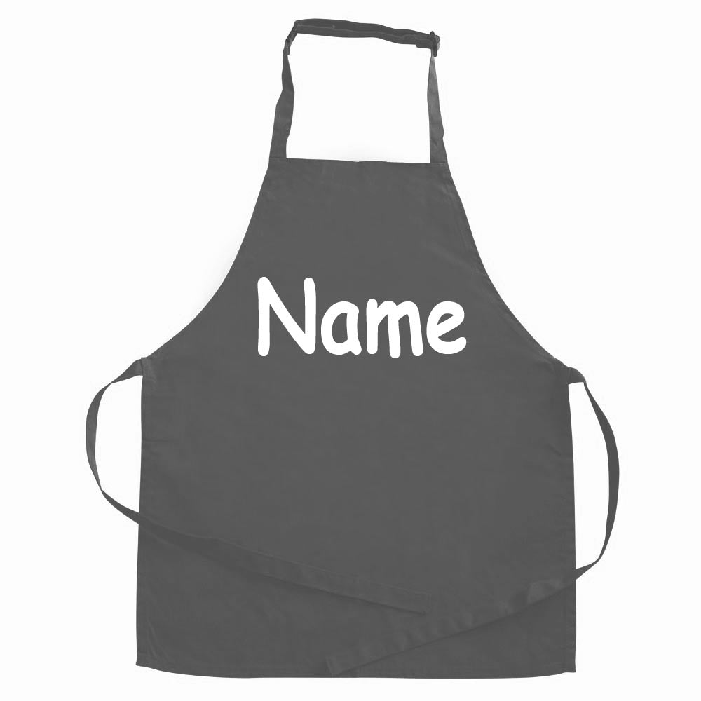 Personalisierte Schürze mit NAME bedruckt Kochschürze zum Backen, Kochen, Malen für Kinder und Erwachsene