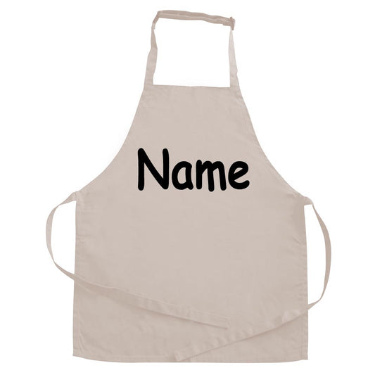 Personalisierte Schürze mit NAME bedruckt Kochschürze zum Backen, Kochen, Malen für Kinder und Erwachsene