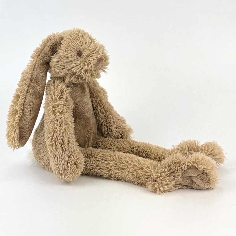 Stofftier Hase mit Namen und Geburtsdatum personalisiert Geschenk braun