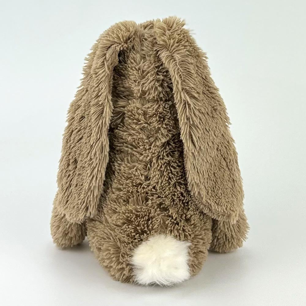 Stofftier Hase mit Namen und Geburtsdatum personalisiert Geschenk braun