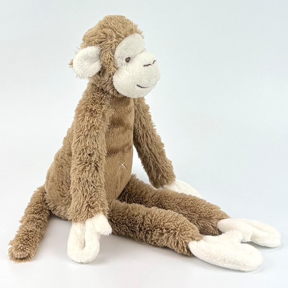 Stofftier Affe mit Namen personalisiert Geschenk zur Geburt