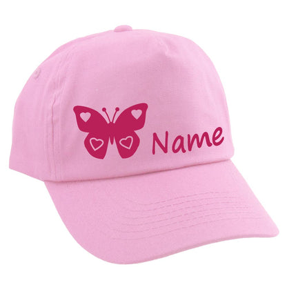 Personalisierte Cap SCHMETTERLING für Kinder Baseball Kappe mit Name bedruckt verschiedene Farben