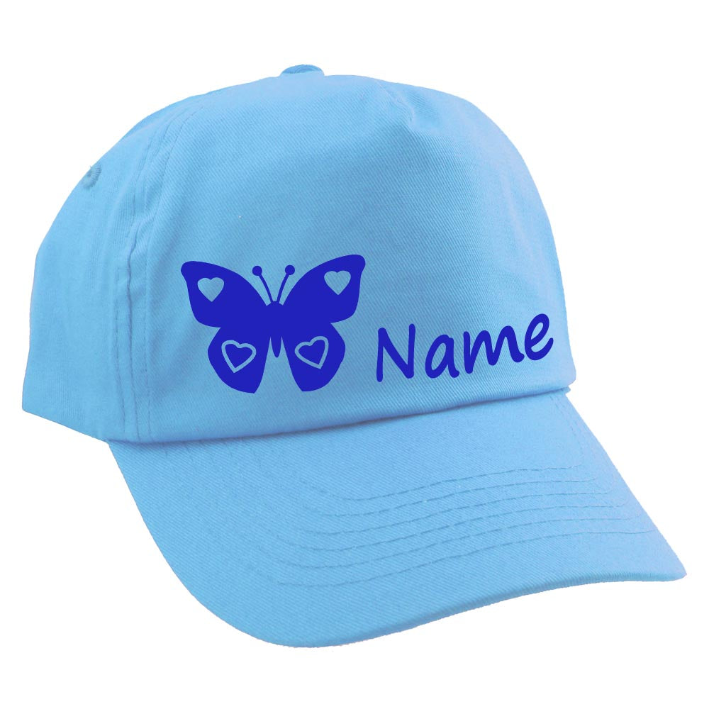 Personalisierte Cap SCHMETTERLING für Kinder Baseball Kappe mit Name bedruckt verschiedene Farben