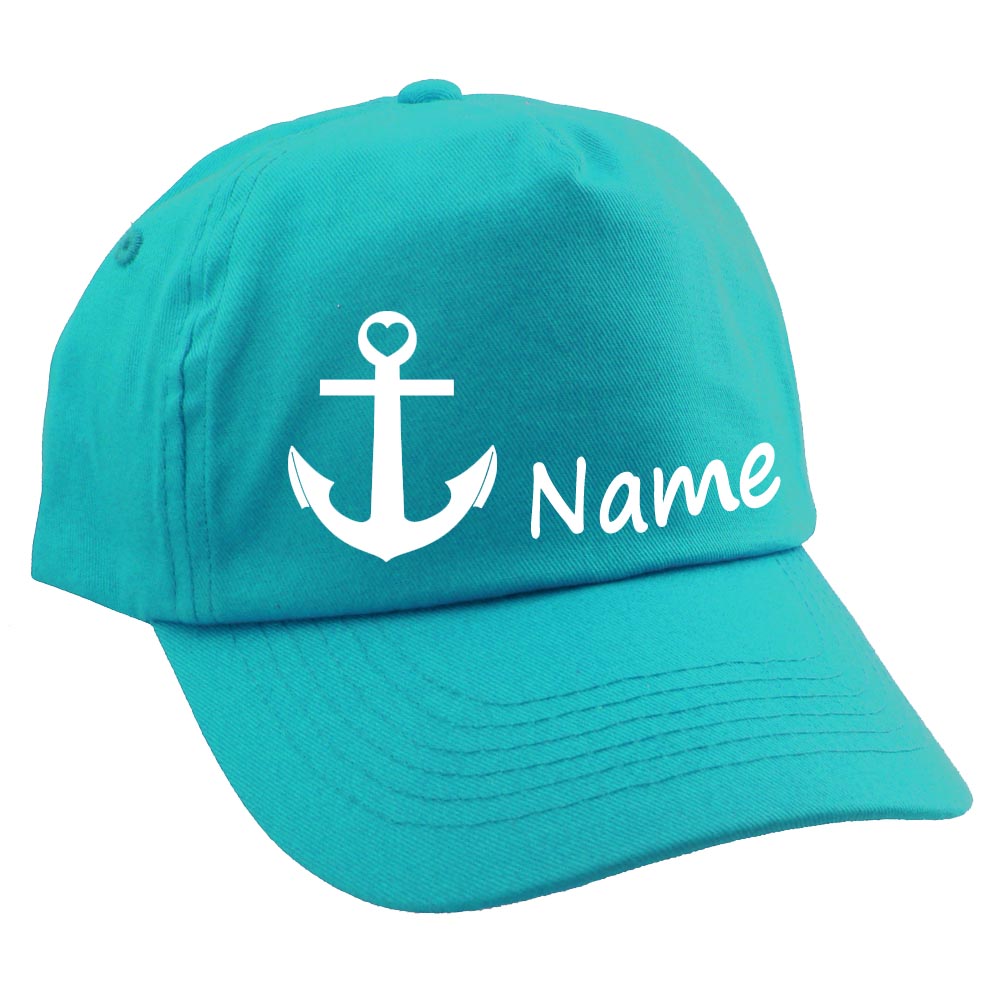 Personalisierte Cap ANKER für Kinder Baseball Kappe mit Name bedruckt verschiedene Farben