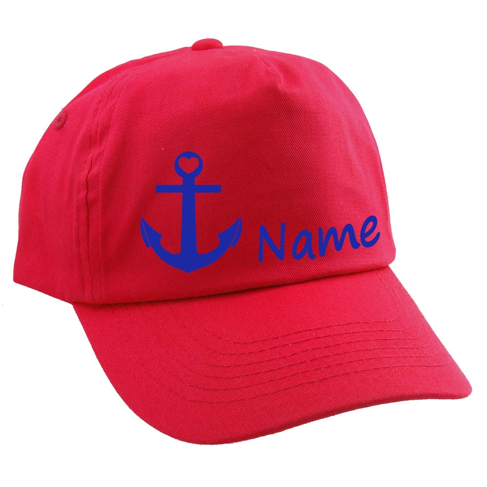 Personalisierte Cap ANKER für Kinder Baseball Kappe mit Name bedruckt verschiedene Farben
