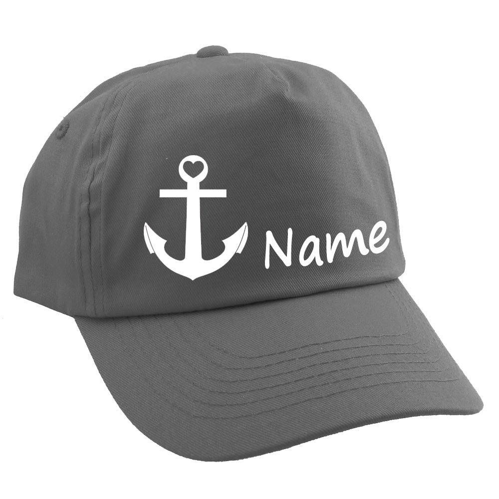 Personalisierte Cap ANKER für Kinder Baseball Kappe mit Name bedruckt verschiedene Farben